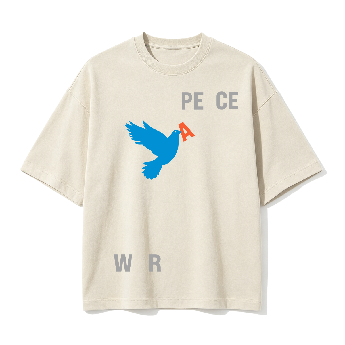 Peace & War Cotton Oversized T-shirt