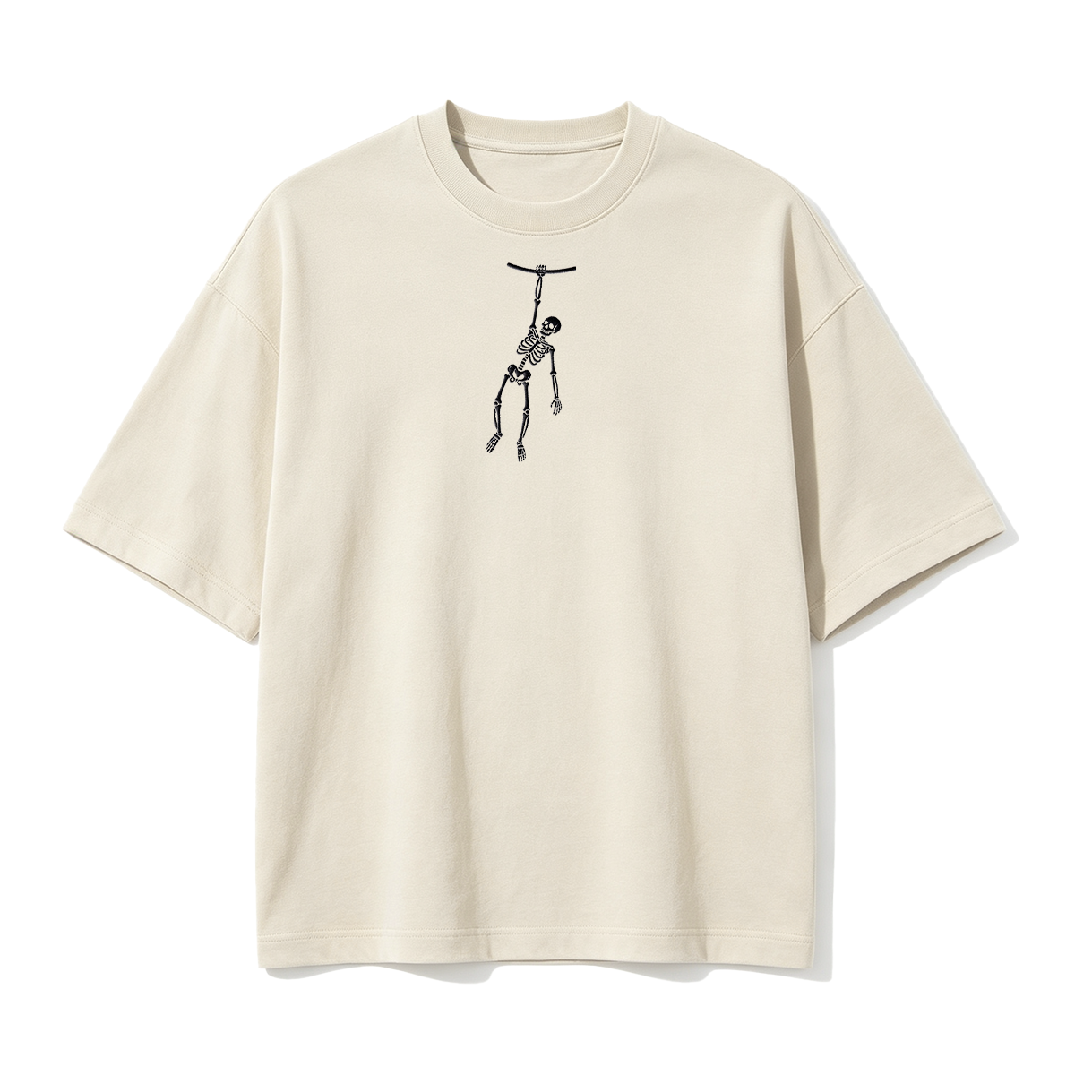 Spooky Season Skeleton Embroidered Halloween T-shirt