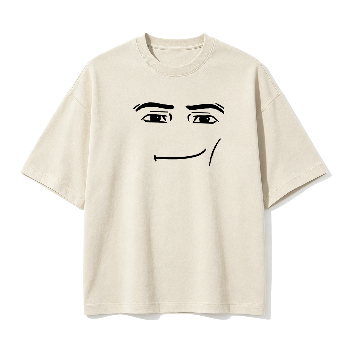 Roblox Man Face Cotton Oversized T-shirt