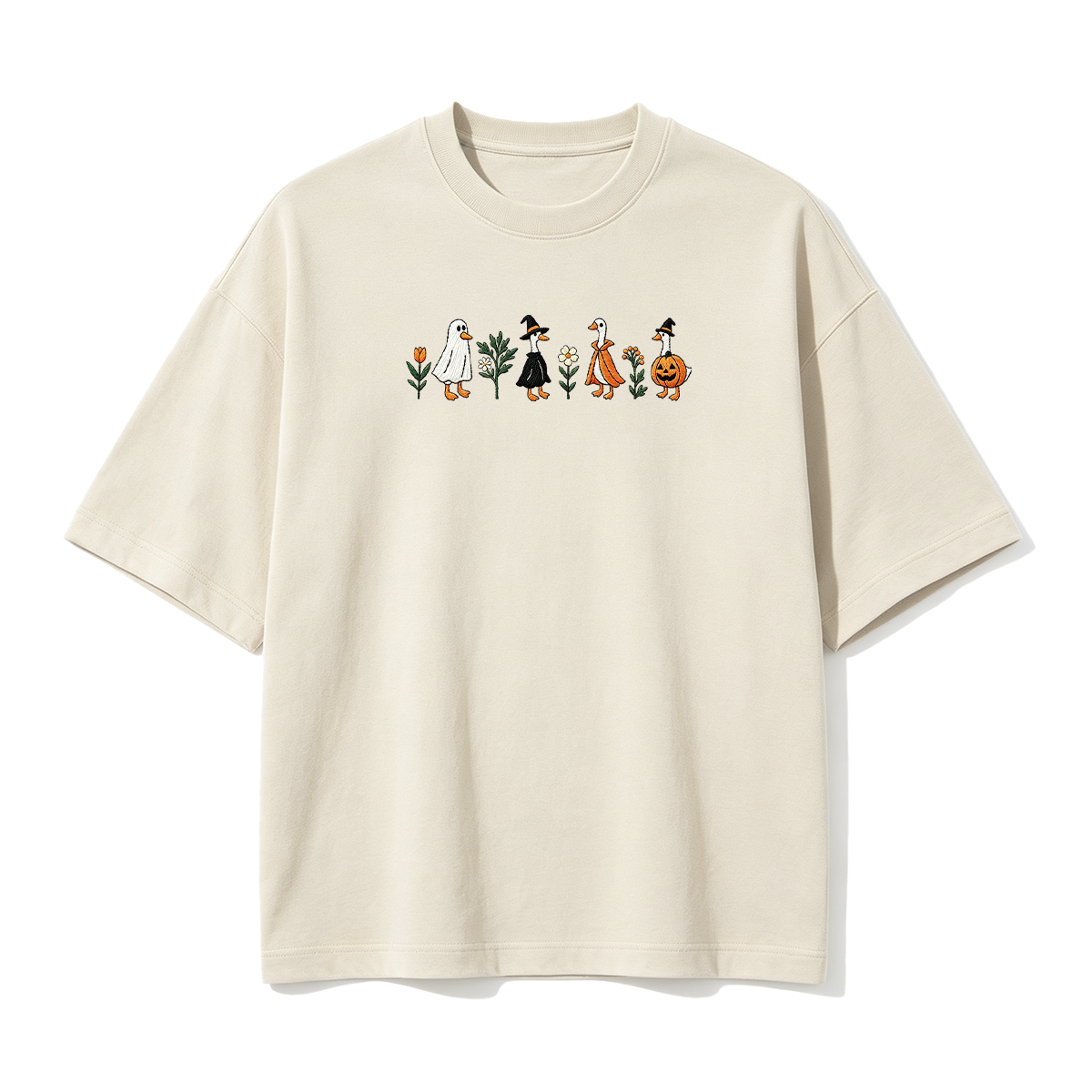 Embroidered Spooky Goose Halloween T-shirt