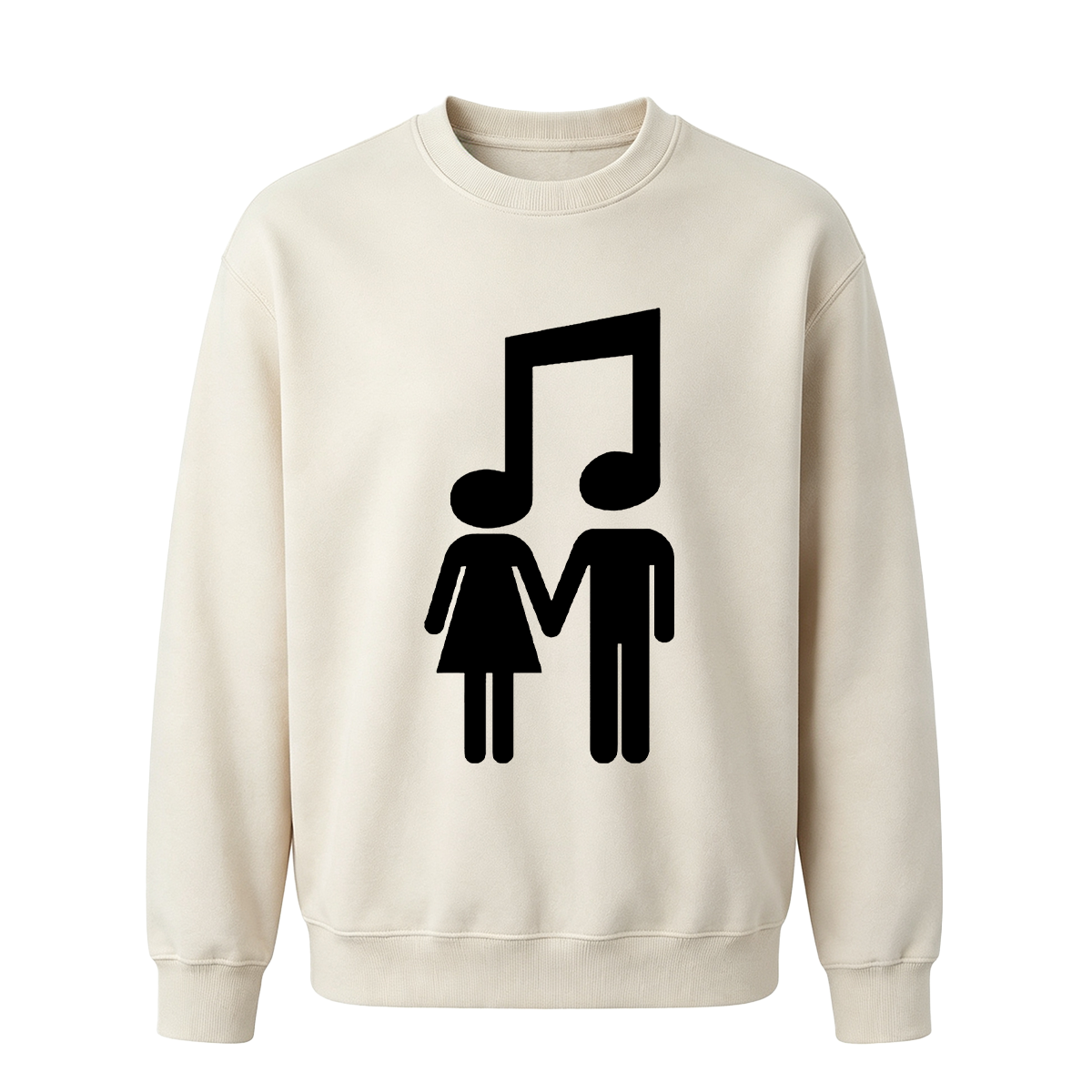 Music Note Couple Oversized T-shirt