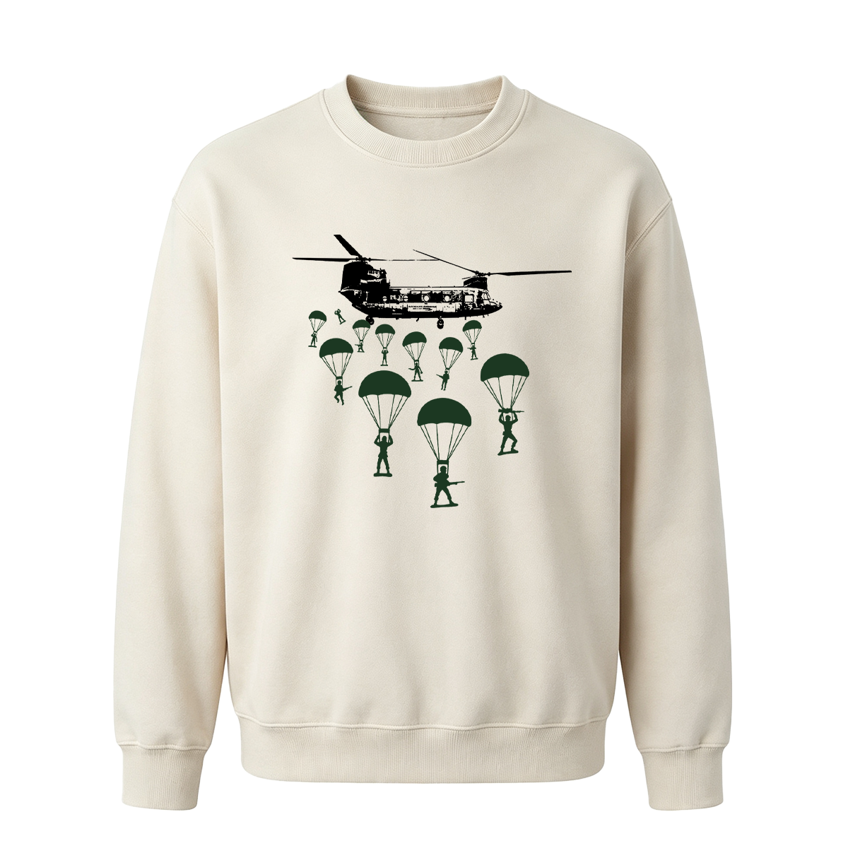 Paratroopers With Chinook Helicopter Oversized T-shirt
