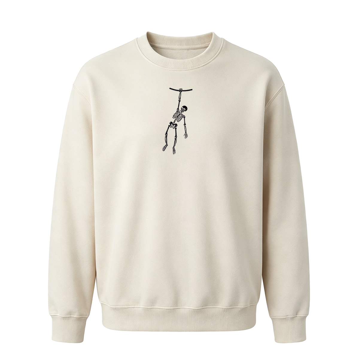 Spooky Season Skeleton Embroidered Halloween Sweatshirt