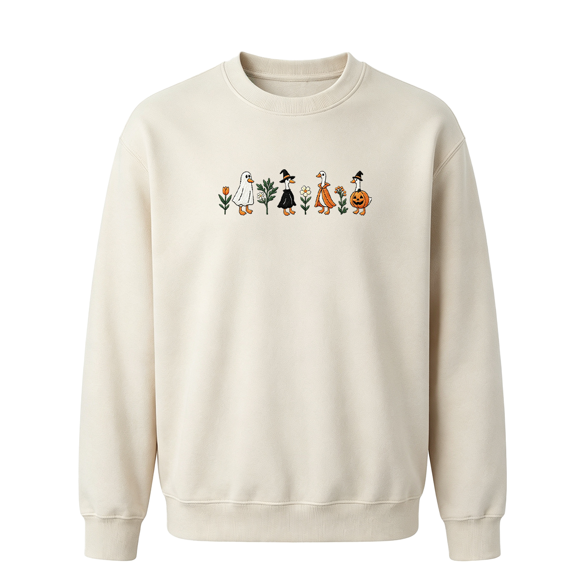 Embroidered Spooky Goose Halloween Sweatshirt