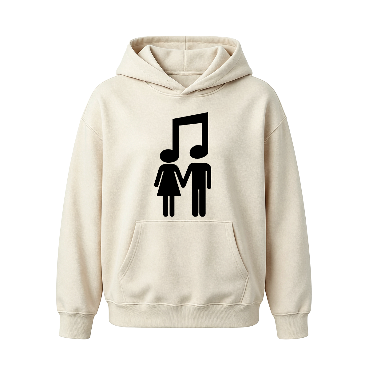 Music Note Couple Oversized T-shirt