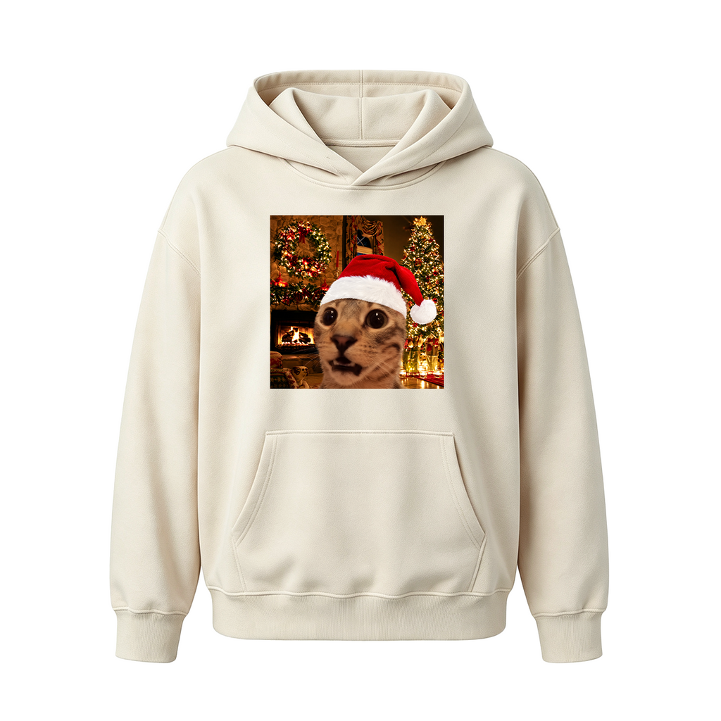 Funny Christmas Cat Oversized T-shirt