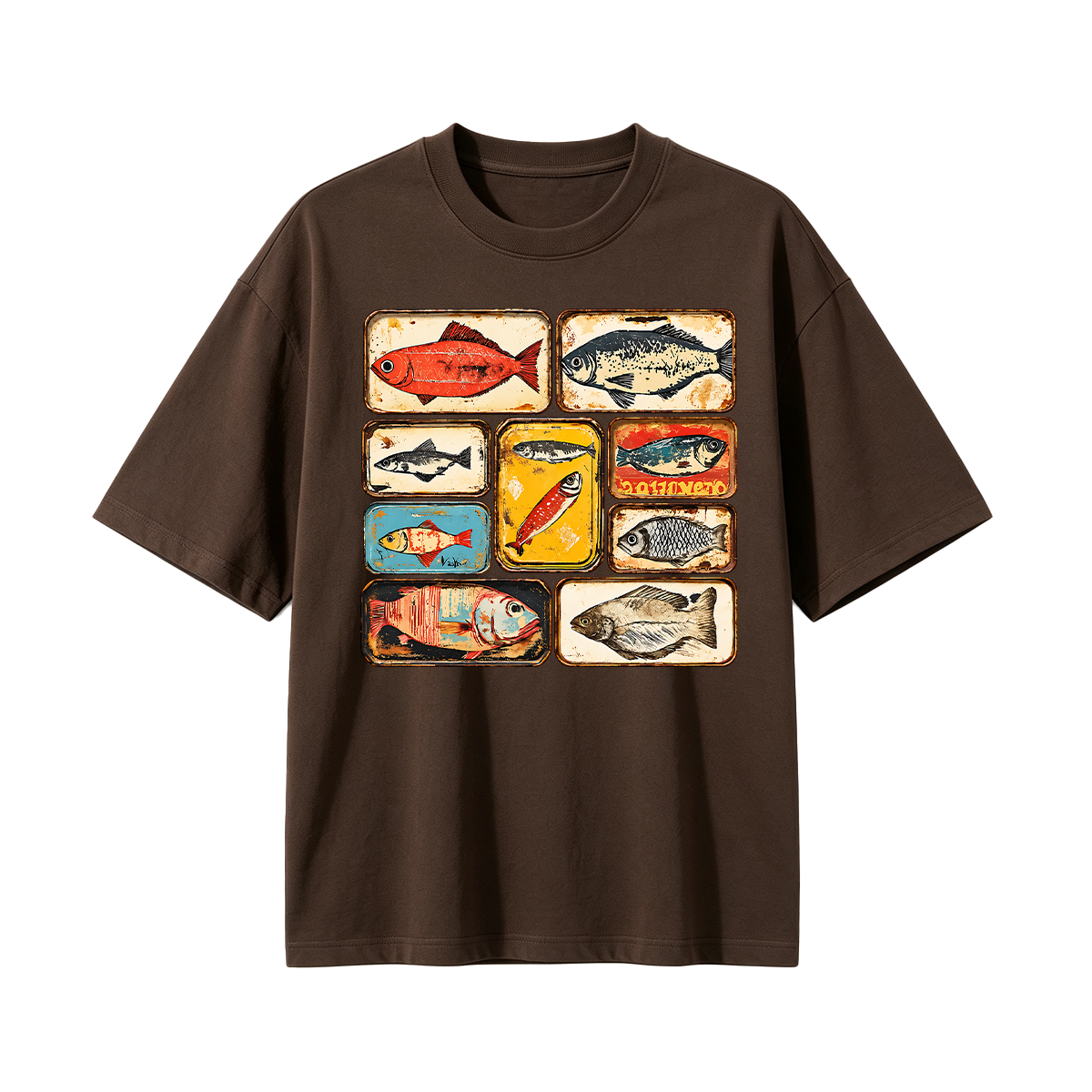 Vintage Tinned Fish Oversized T-shirt