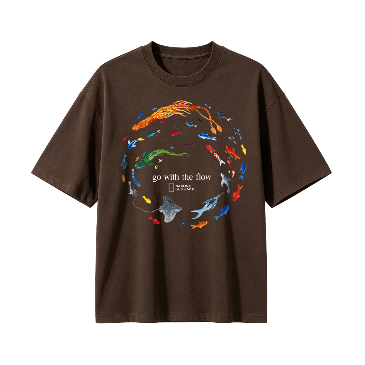 Marine Animals 'Go With The Flow Oversized T-shirt