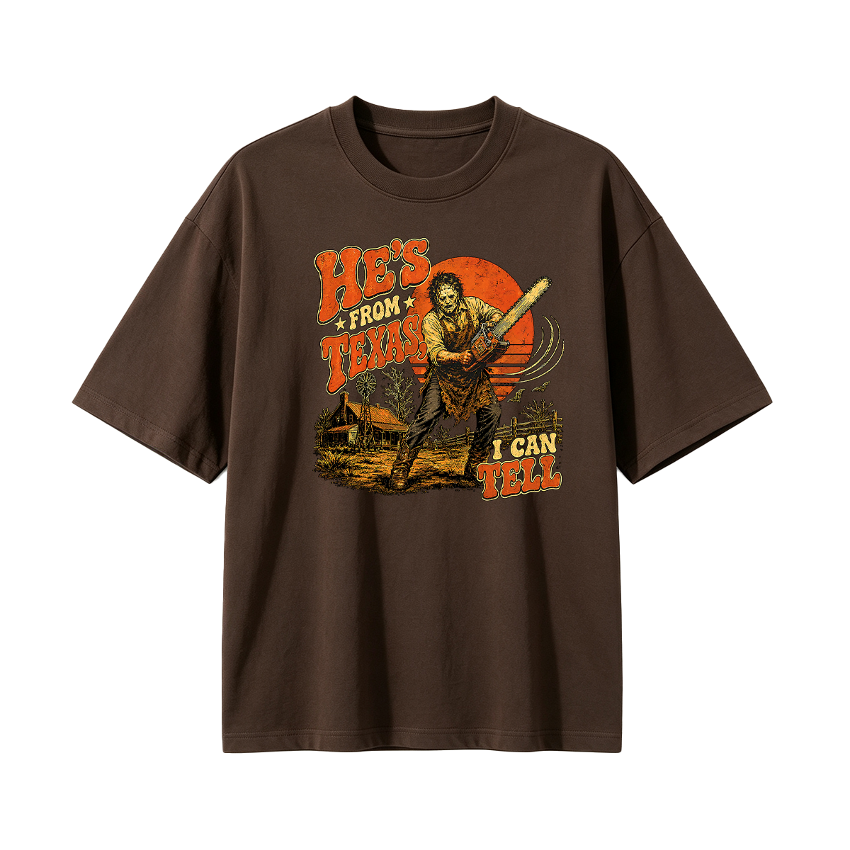 He's From Texas I Can Tell — Slasher Horror T-shirt