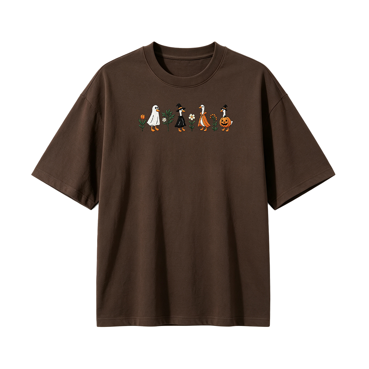 Embroidered Spooky Goose Halloween T-shirt