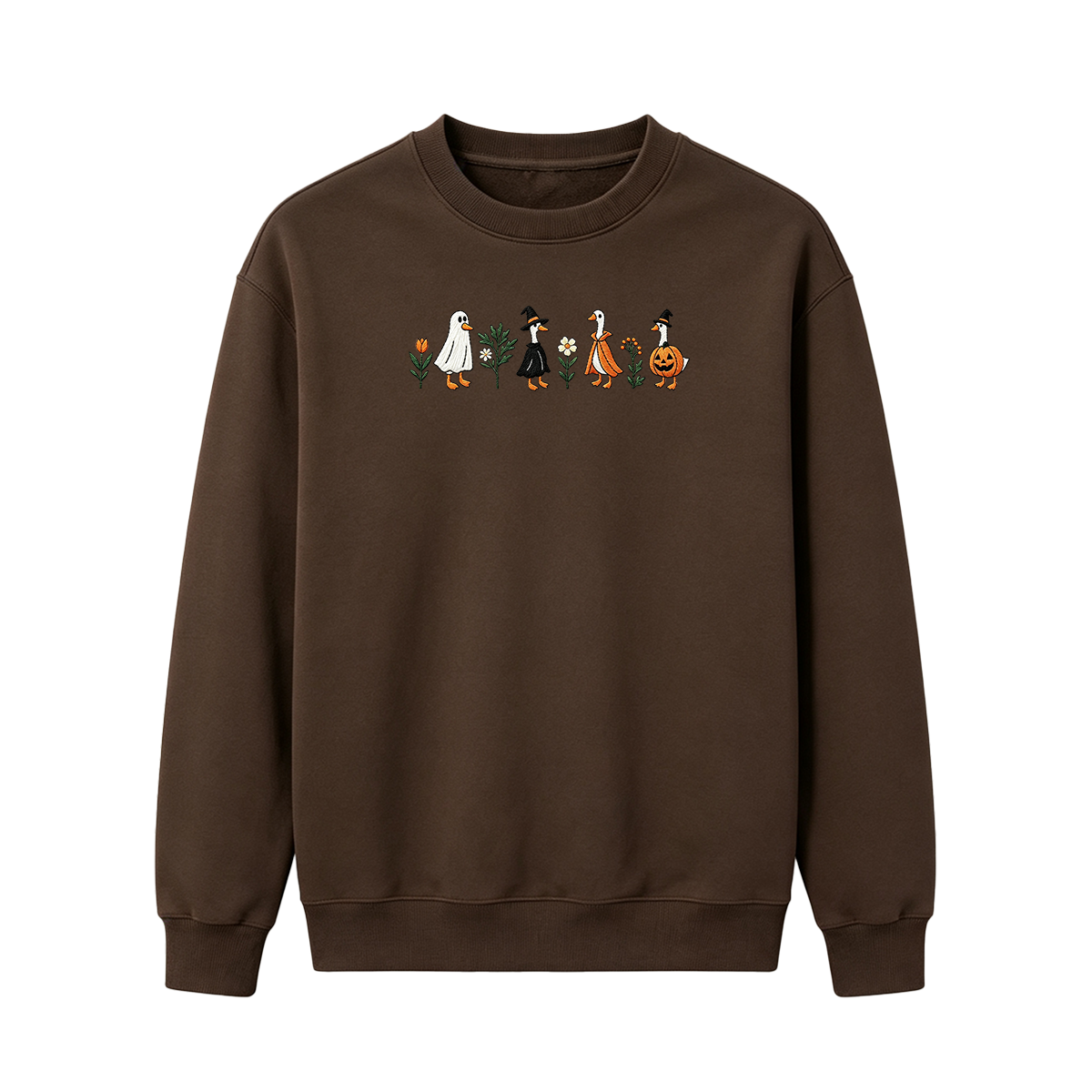 Embroidered Spooky Goose Halloween Sweatshirt