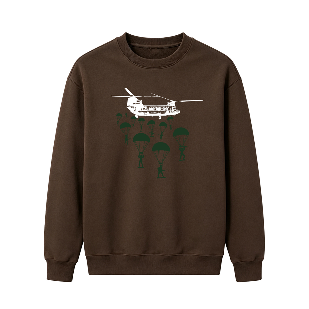 Paratroopers With Chinook Helicopter Oversized T-shirt