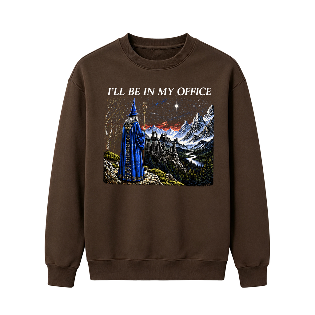 I'll Be In My Office Funny Wizard Fantasy Magic Oversized T-shirt