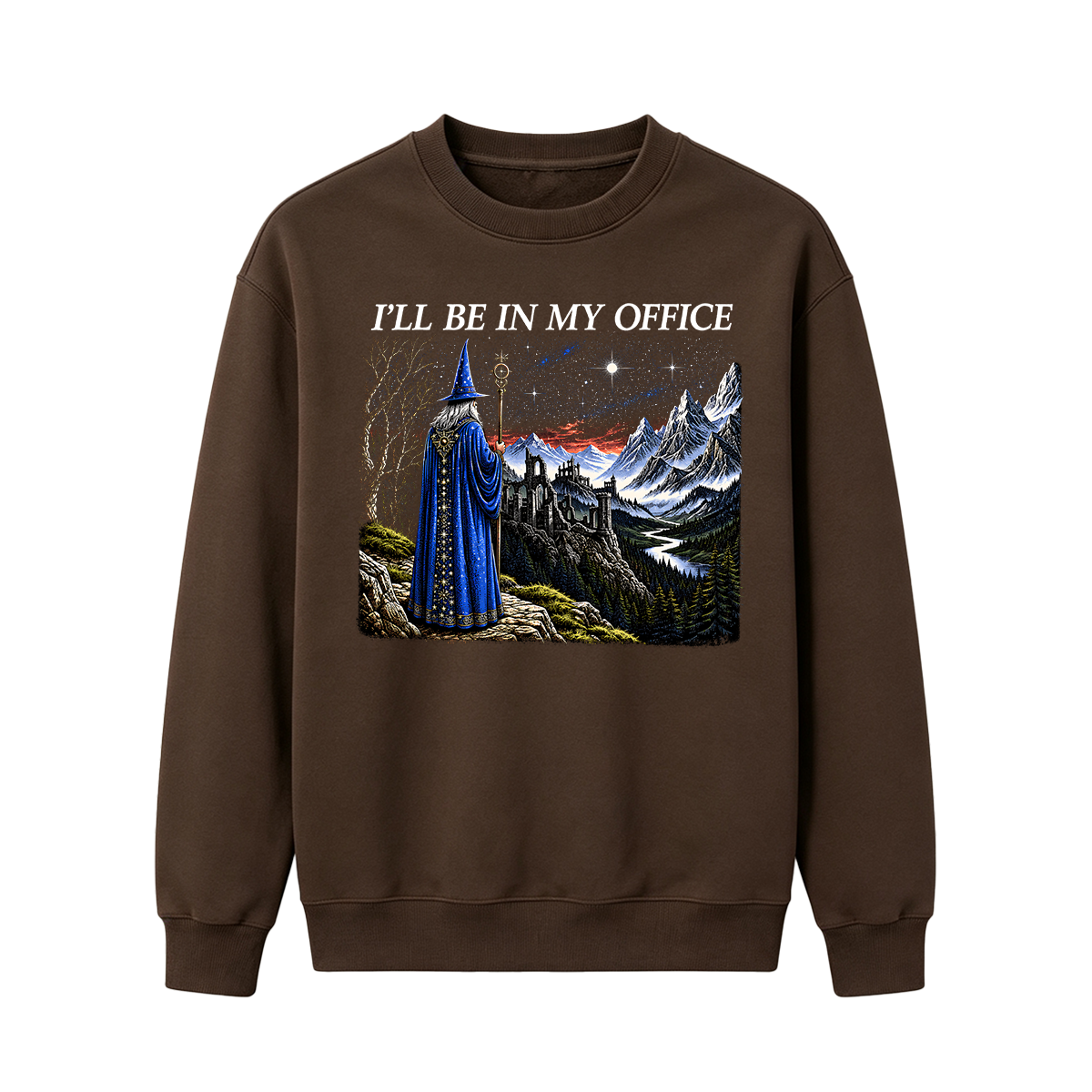 I'll Be In My Office Funny Wizard Fantasy Magic Oversized T-shirt