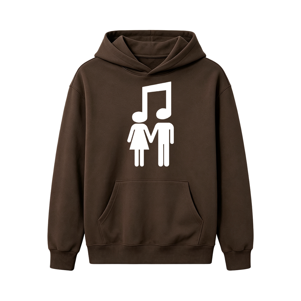 Music Note Couple Oversized T-shirt