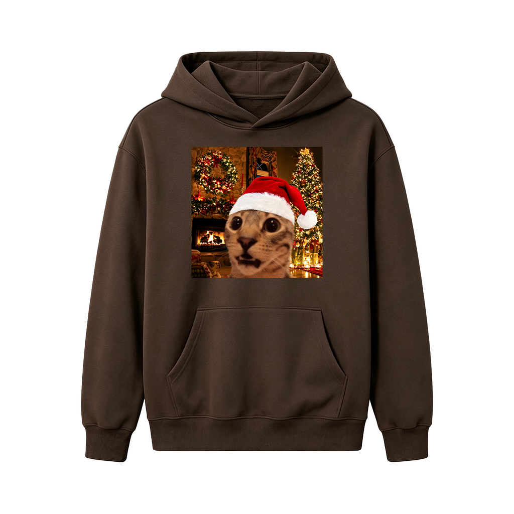 Funny Christmas Cat Oversized T-shirt