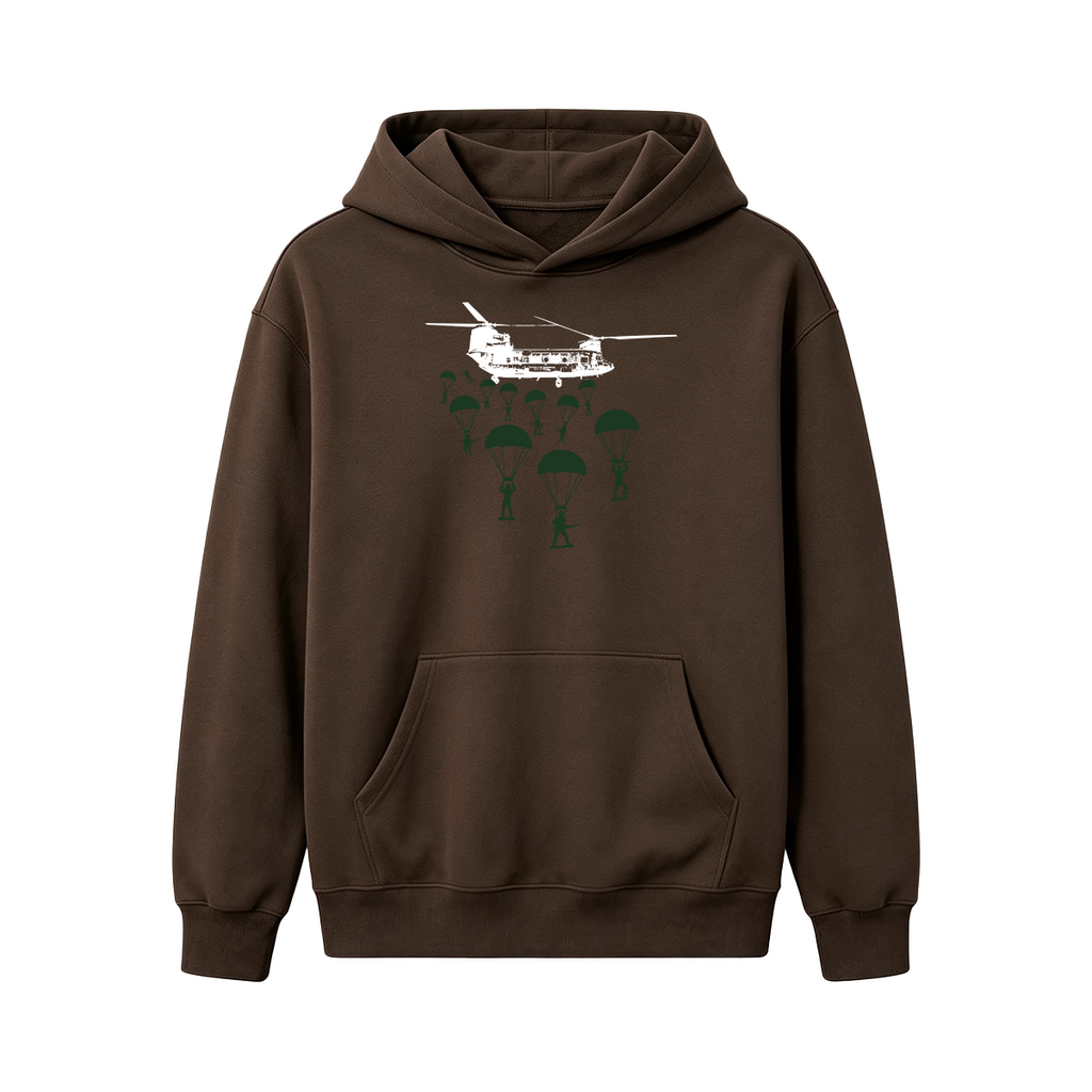 Paratroopers With Chinook Helicopter Oversized T-shirt