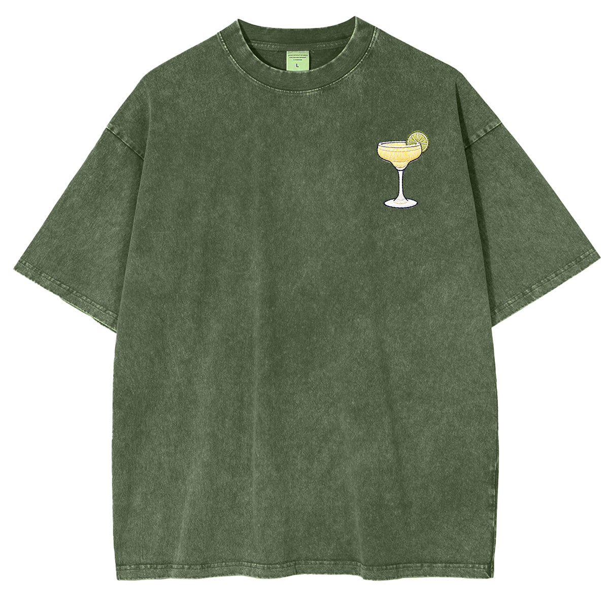 Embroidered Margarita  Washed T-shirt