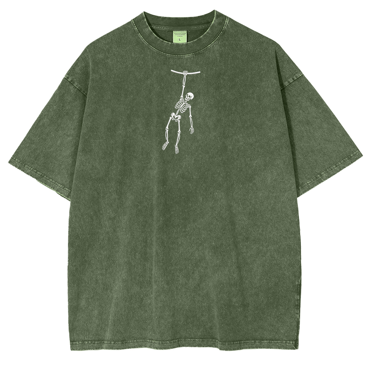 Spooky Season Skeleton Embroidered Halloween Weashed Shrit