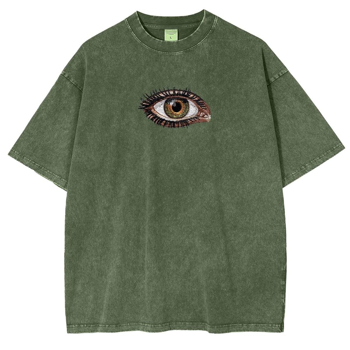Embroidered Third Eye Washed T-shirt