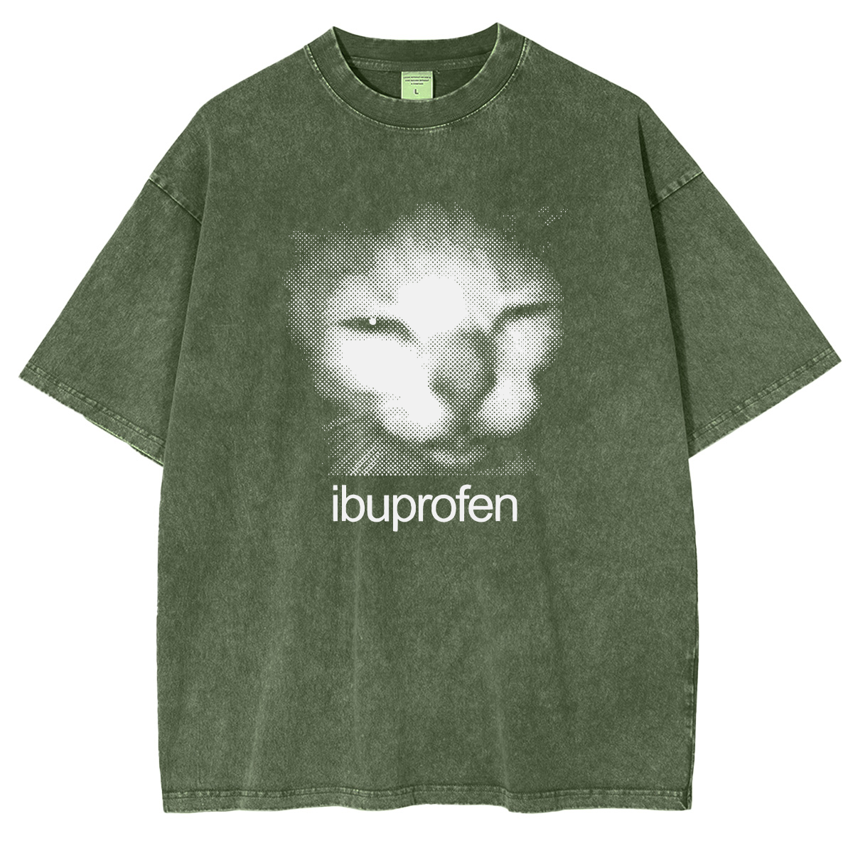 Funny Cat Washed Shrit
