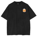 Embroidered Whiskey on the Rocks Weashed Shrit