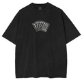 Embroidered Poker King  Washed T-shirt