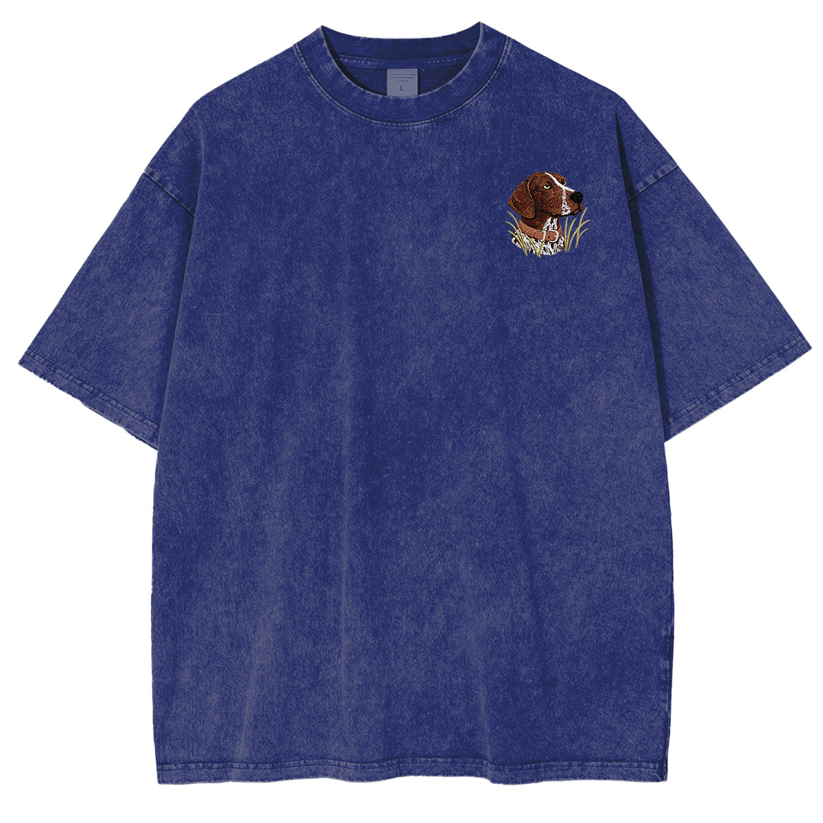 Embroidered German Shorthaired Pointer Washed T-shirt