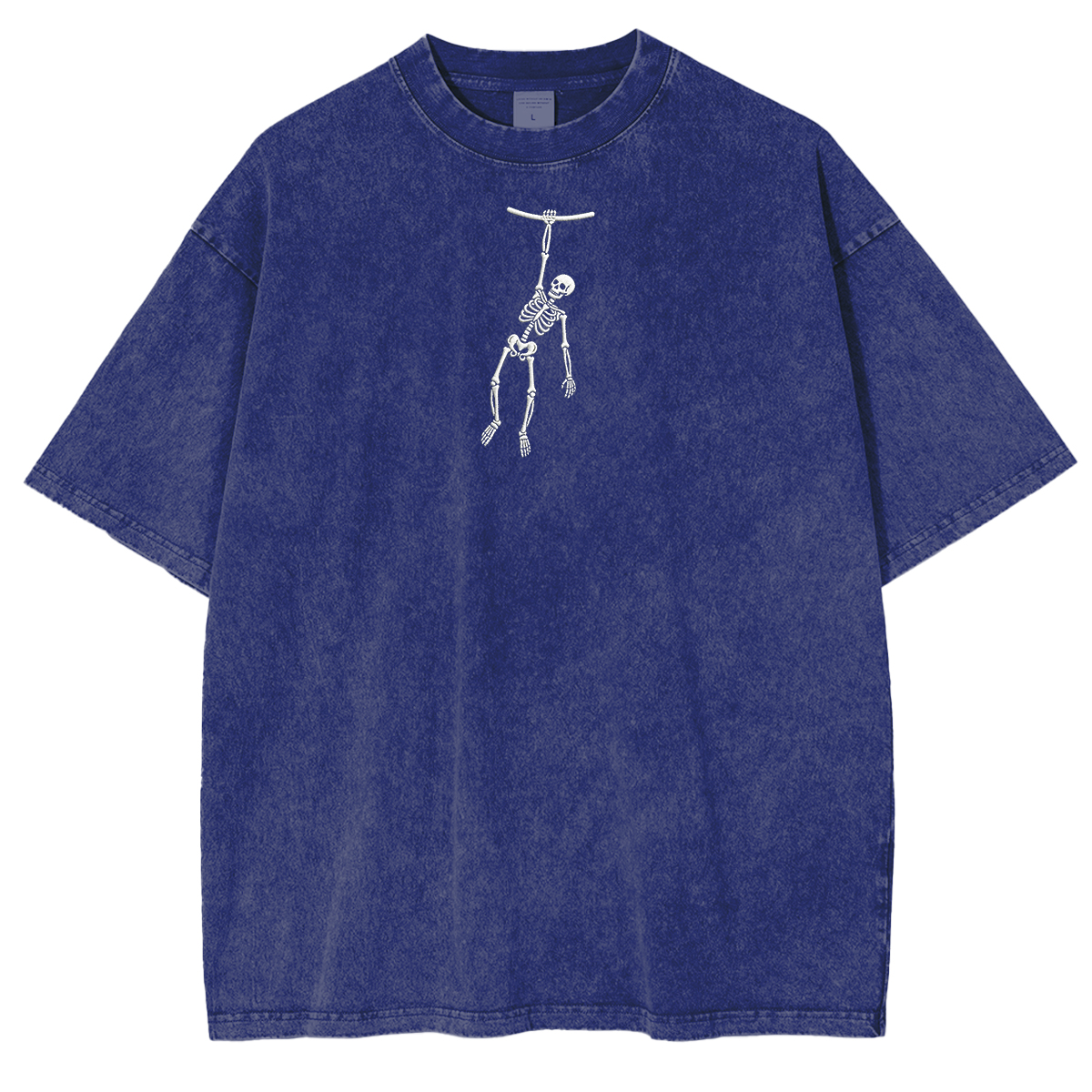 Spooky Season Skeleton Embroidered Halloween Weashed Shrit