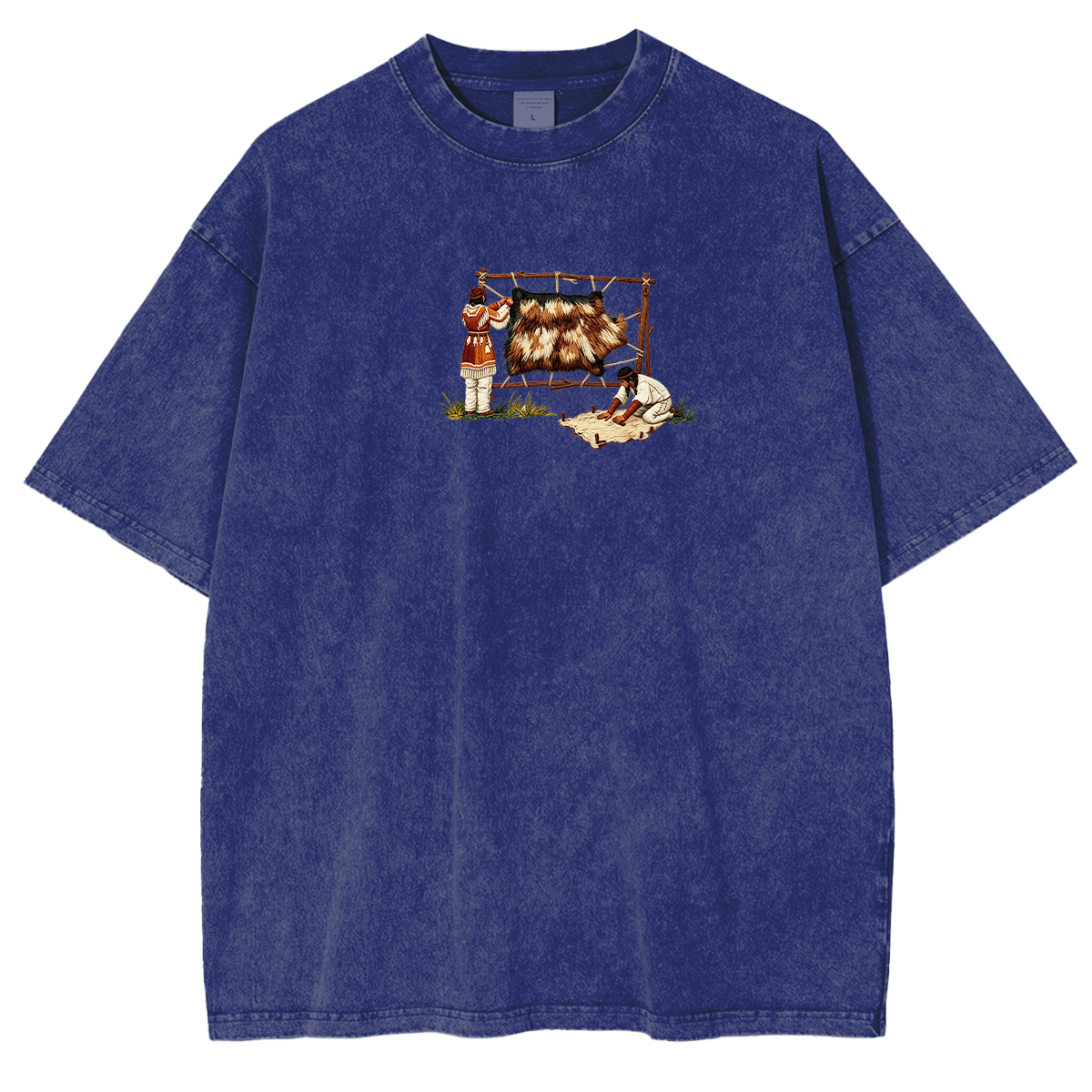 Embroidered Fashion  Washed T-shirt
