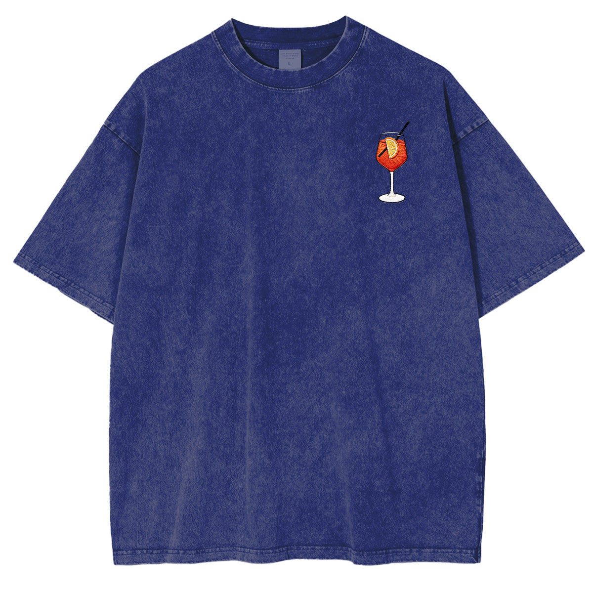 Embroidered Aperol Spritz Washed T-shirt