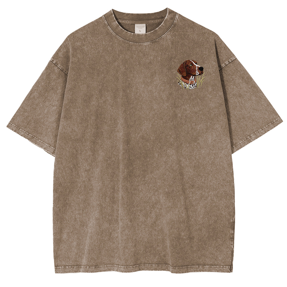 Embroidered German Shorthaired Pointer Washed T-shirt