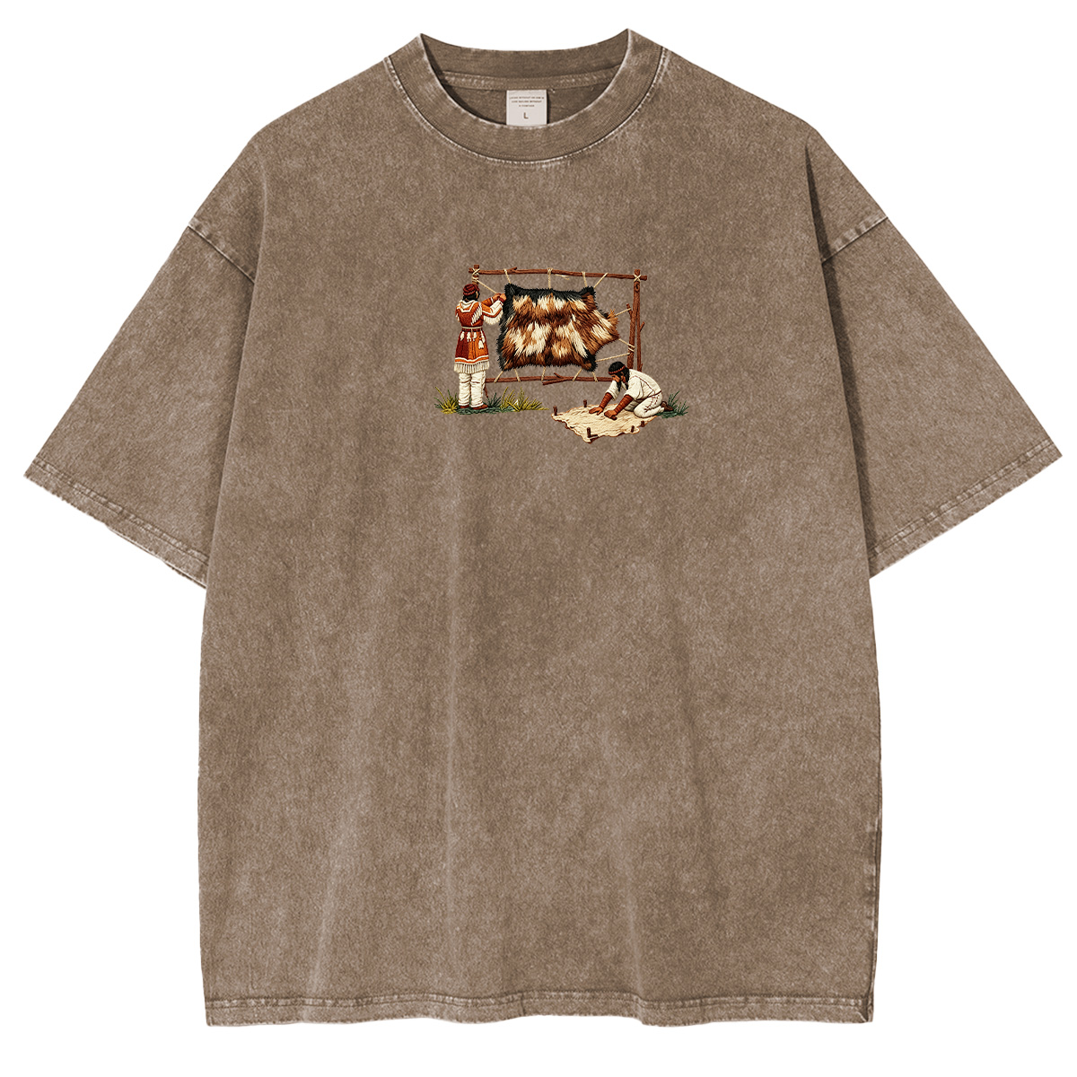 Embroidered Fashion  Washed T-shirt