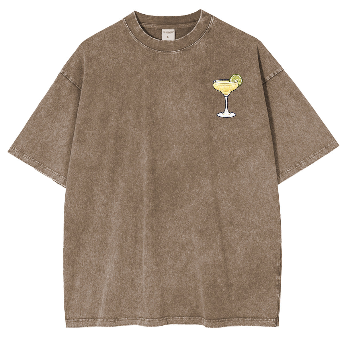 Embroidered Margarita  Washed T-shirt