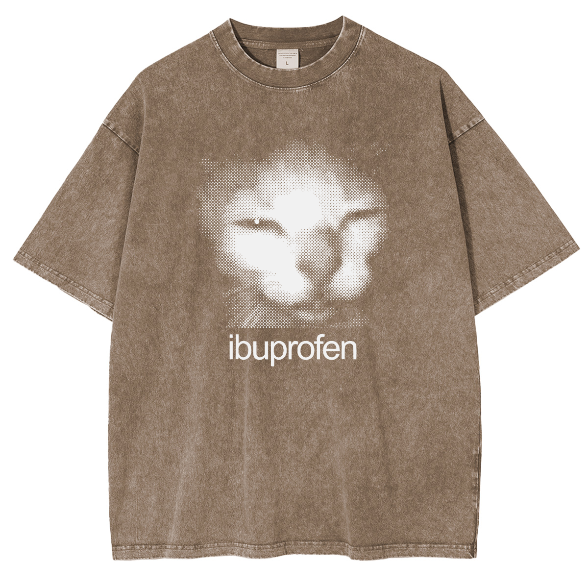 Funny Cat Washed Shrit