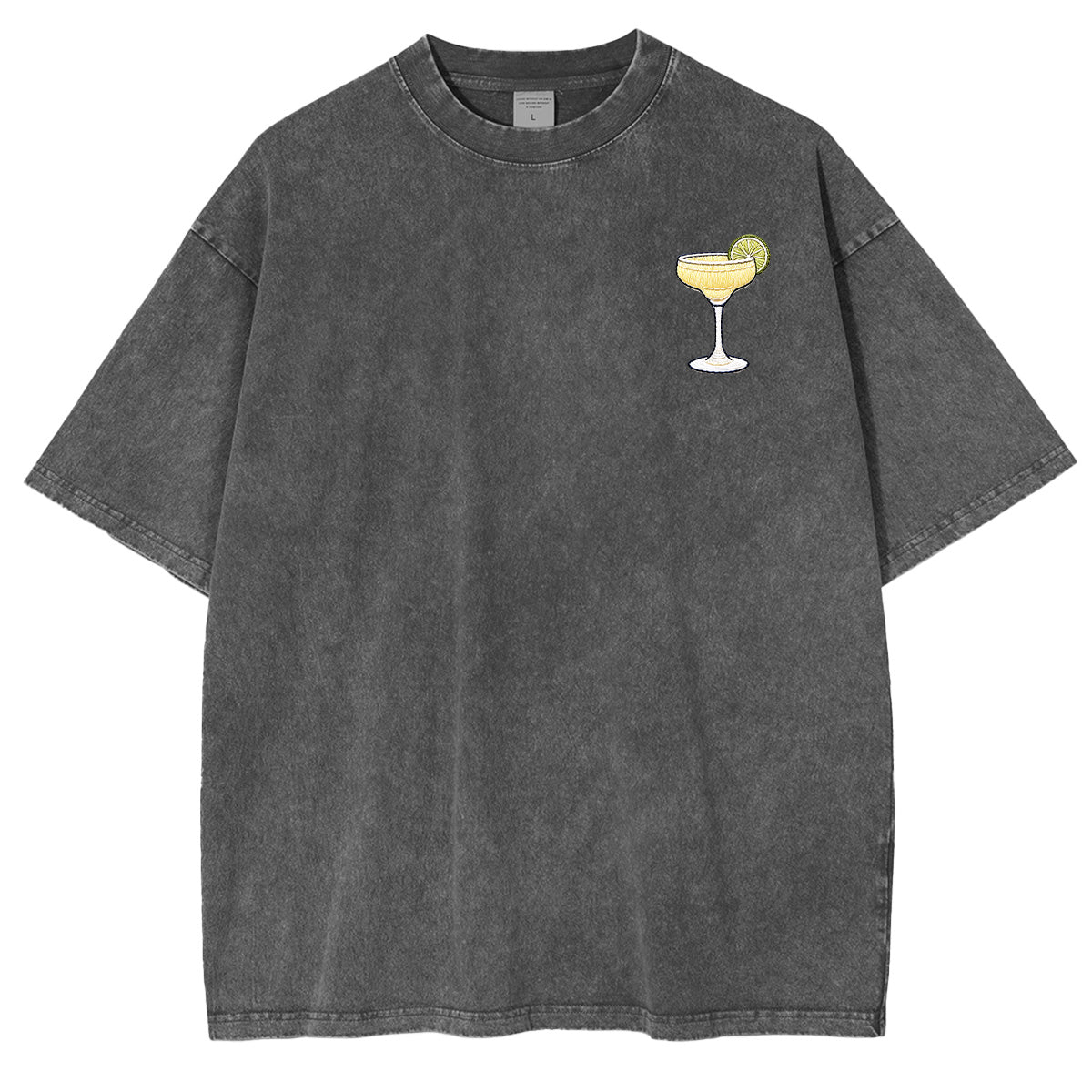 Embroidered Margarita  Washed T-shirt