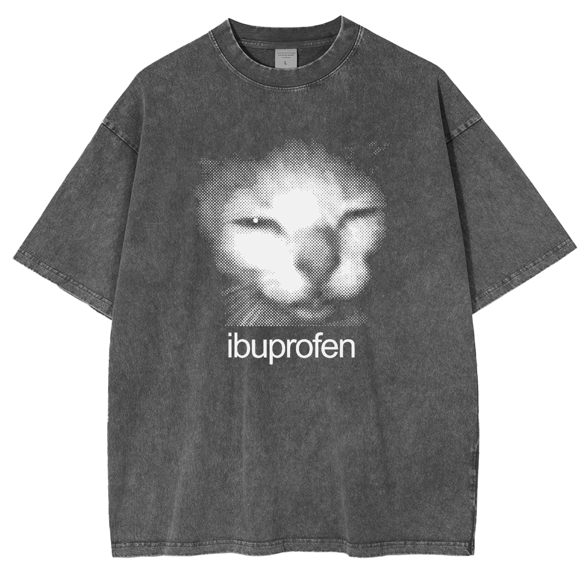 Funny Cat Washed Shrit