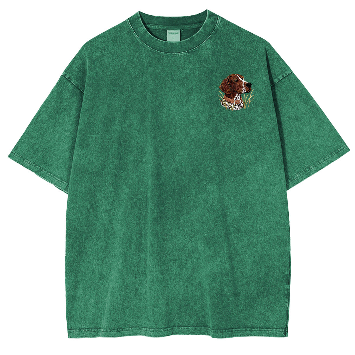 Embroidered German Shorthaired Pointer Washed T-shirt