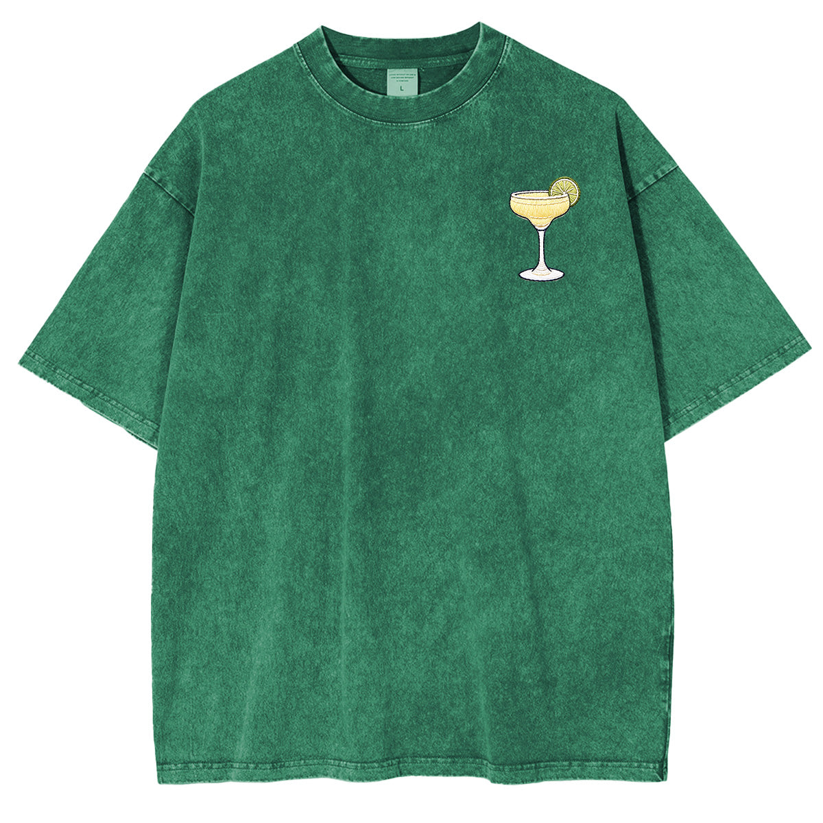 Embroidered Margarita  Washed T-shirt