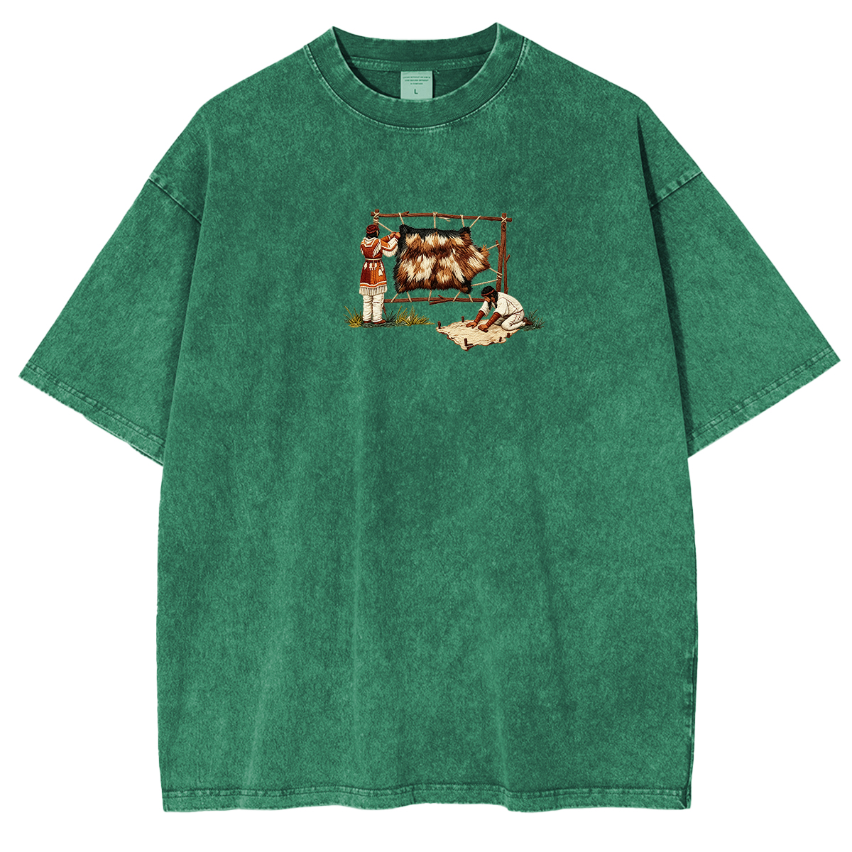 Embroidered Fashion  Washed T-shirt