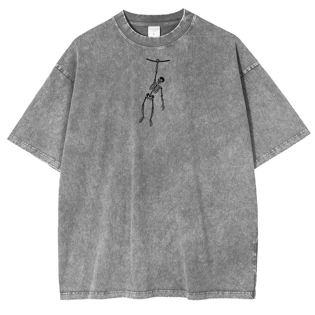 Spooky Season Skeleton Embroidered Halloween Weashed Shrit