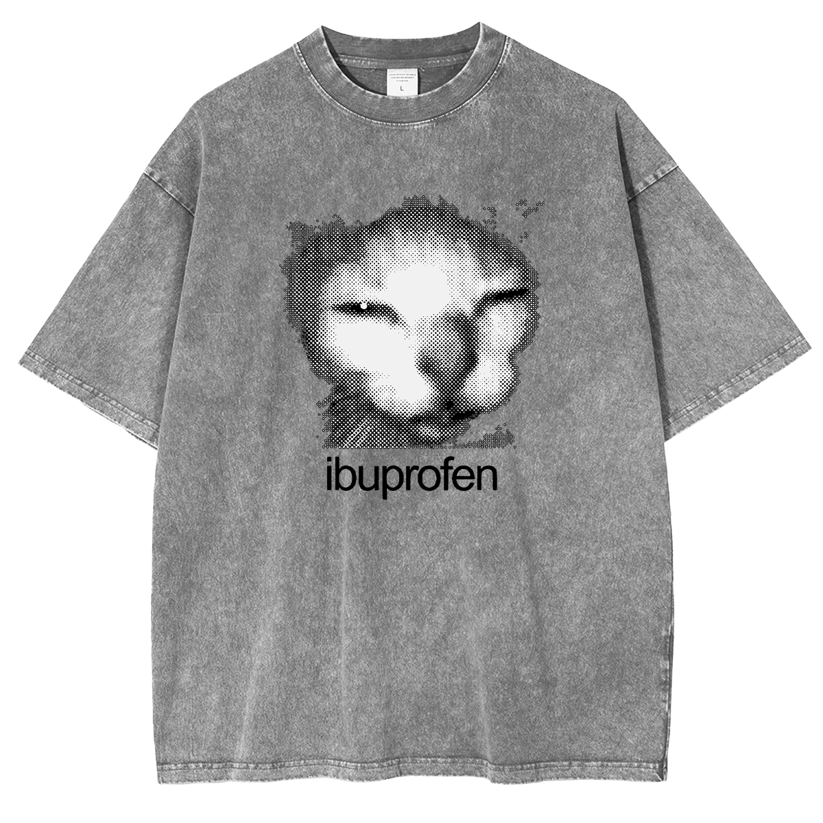 Funny Cat Washed Shrit