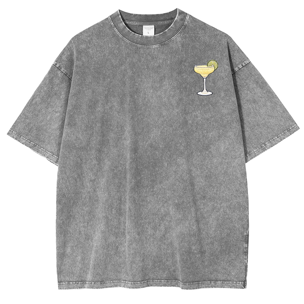 Embroidered Margarita  Washed T-shirt
