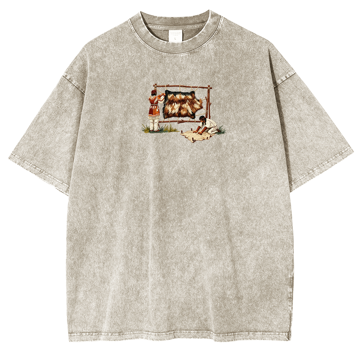 Embroidered Fashion  Washed T-shirt