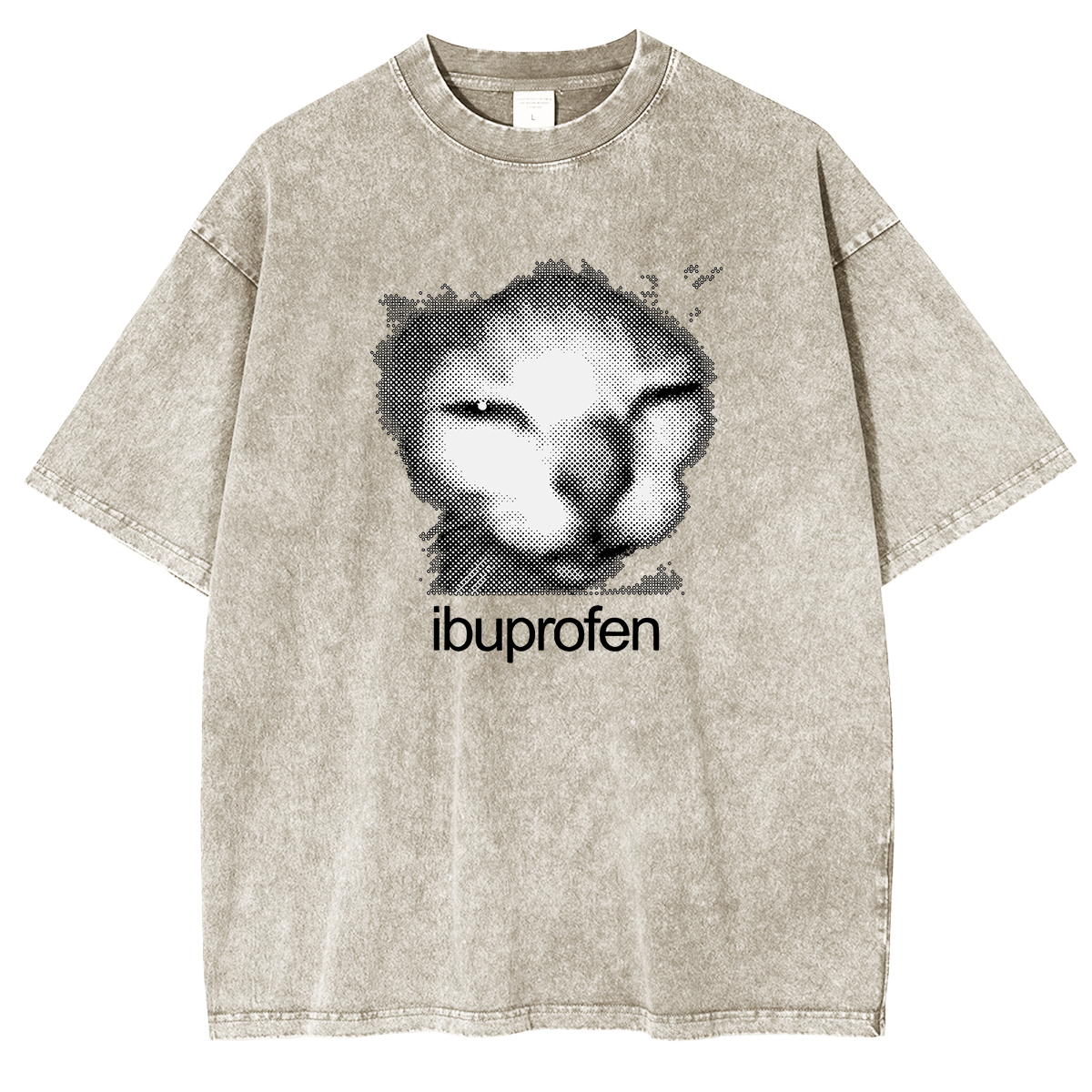 Funny Cat Washed Shrit