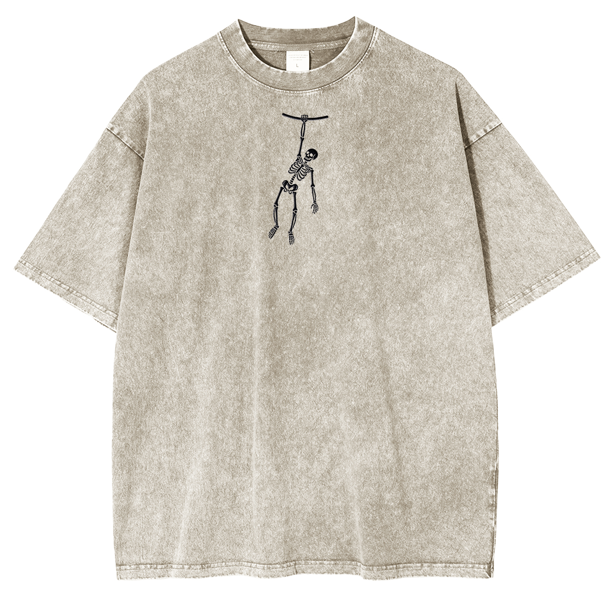 Spooky Season Skeleton Embroidered Halloween Weashed Shrit