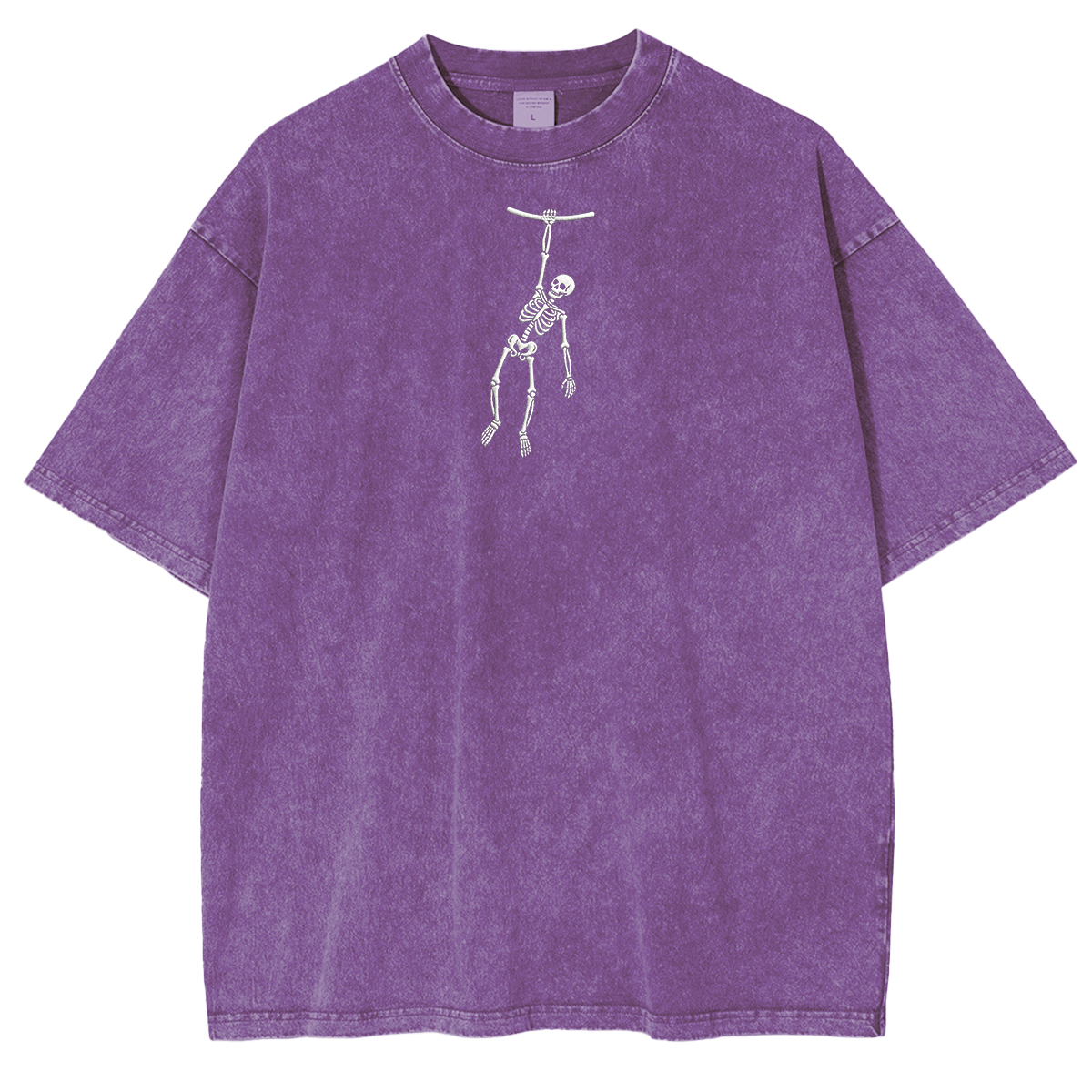 Spooky Season Skeleton Embroidered Halloween Weashed Shrit