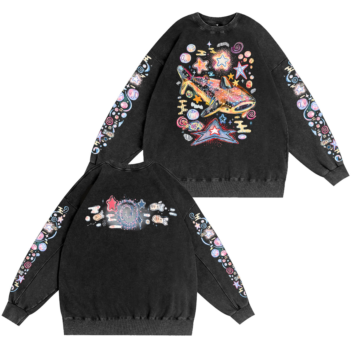 Whale Shark Patchwork Washed T-shirt