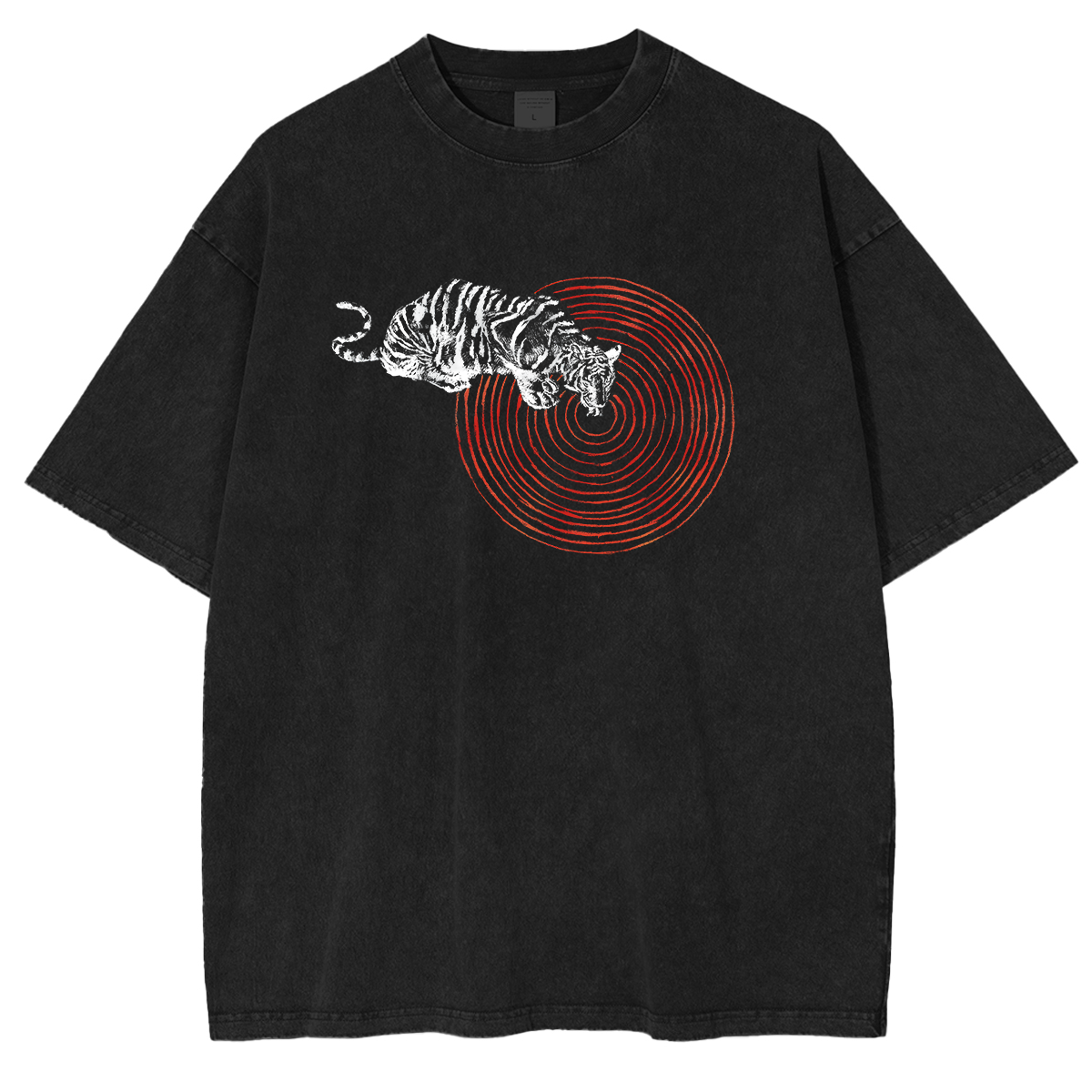 Mconcentric circle Washed T-shirts