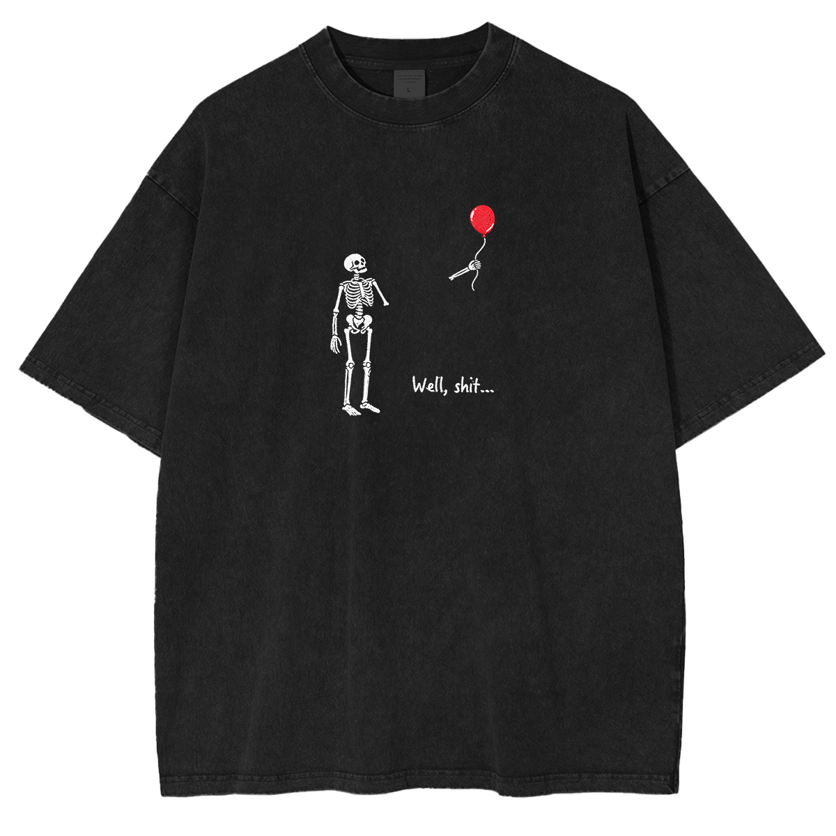 Embroidered Halloween  Weashed Shrit